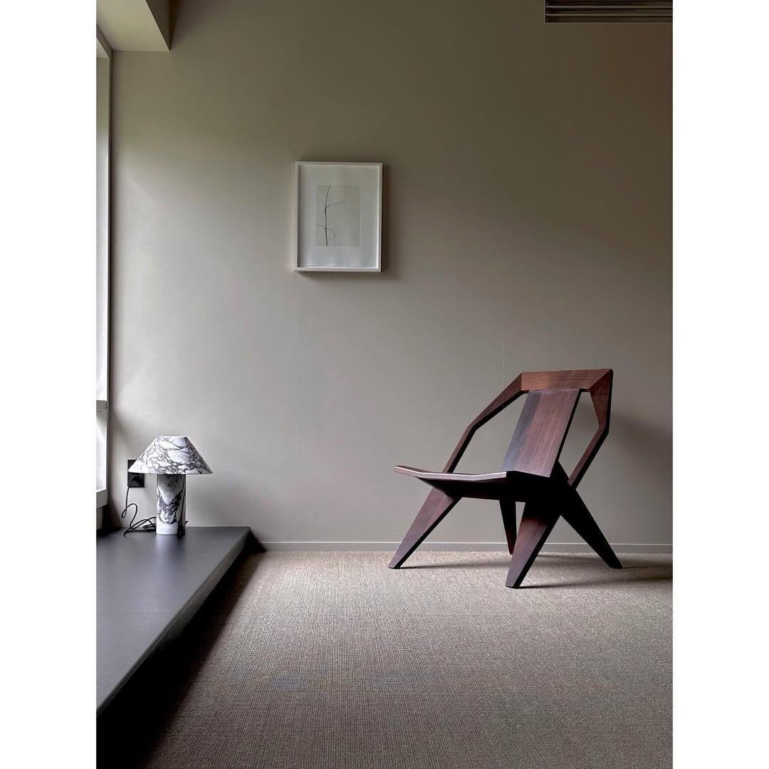 Pantalla Cónica Contemporánea, Lámpara de Mármol Blanco y Negro de Henry Wilson en venta 2