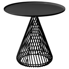 Contemporary "Cono" Side Table in Black by Bend Goods