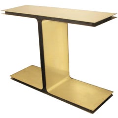 Contemporary Console, Brass and Metal Structure by Michele Notte, 2014