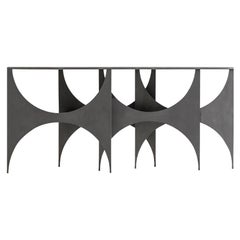 Contemporary Console Butterfly by Hannes Peer in Cement Finish - in stock