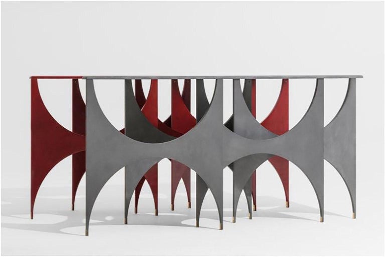 Italian Contemporary Console Butterfly by Hannes Peer in Porcelain Finish For Sale