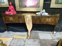 Jean-Jaques Argueyrolles Iron and Gold Leaf Contemporary French Console