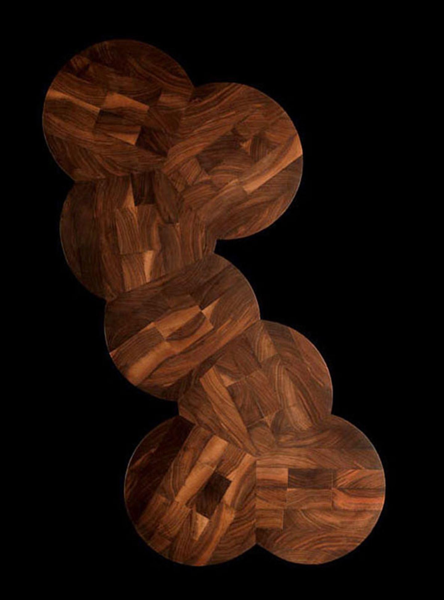 Contemporary Console Featuring 7 Legs in Solid Walnut In New Condition In NEW YORK, NY