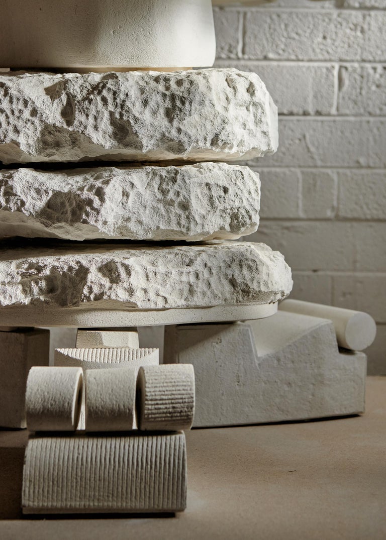 Contemporary Console 'Pure Dead Mental' Made of Limestone, by DenHolm For Sale at 1stDibs