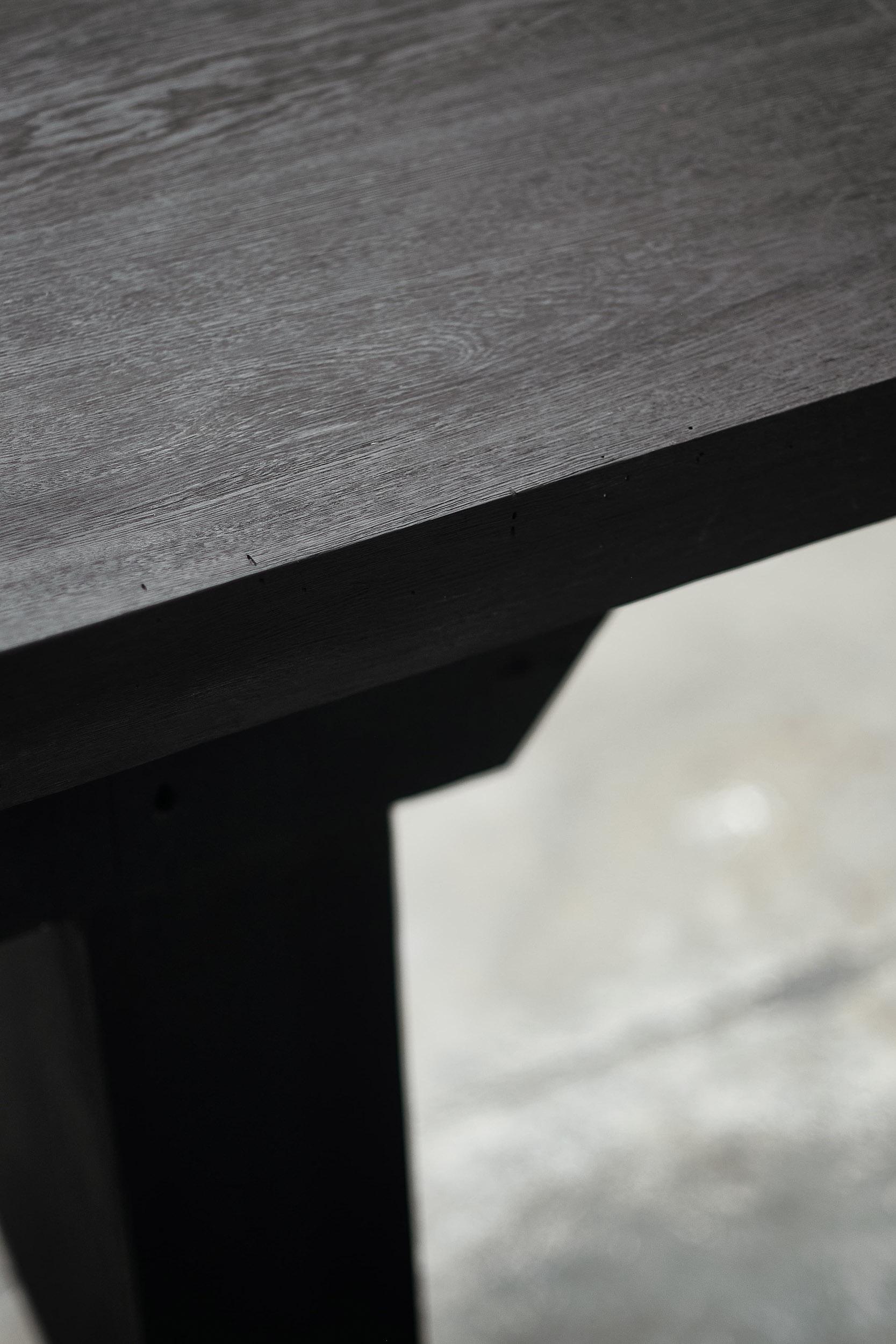 Contemporary Console Table 'Acros' in Burnt Wood by Carm Works, Customizable In New Condition For Sale In Paris, IDF