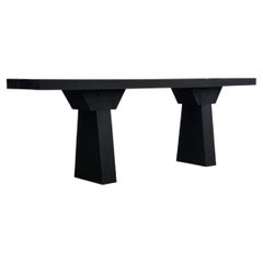 Contemporary Console Table 'Acros' in Burnt Wood by Carm Works, Customizable