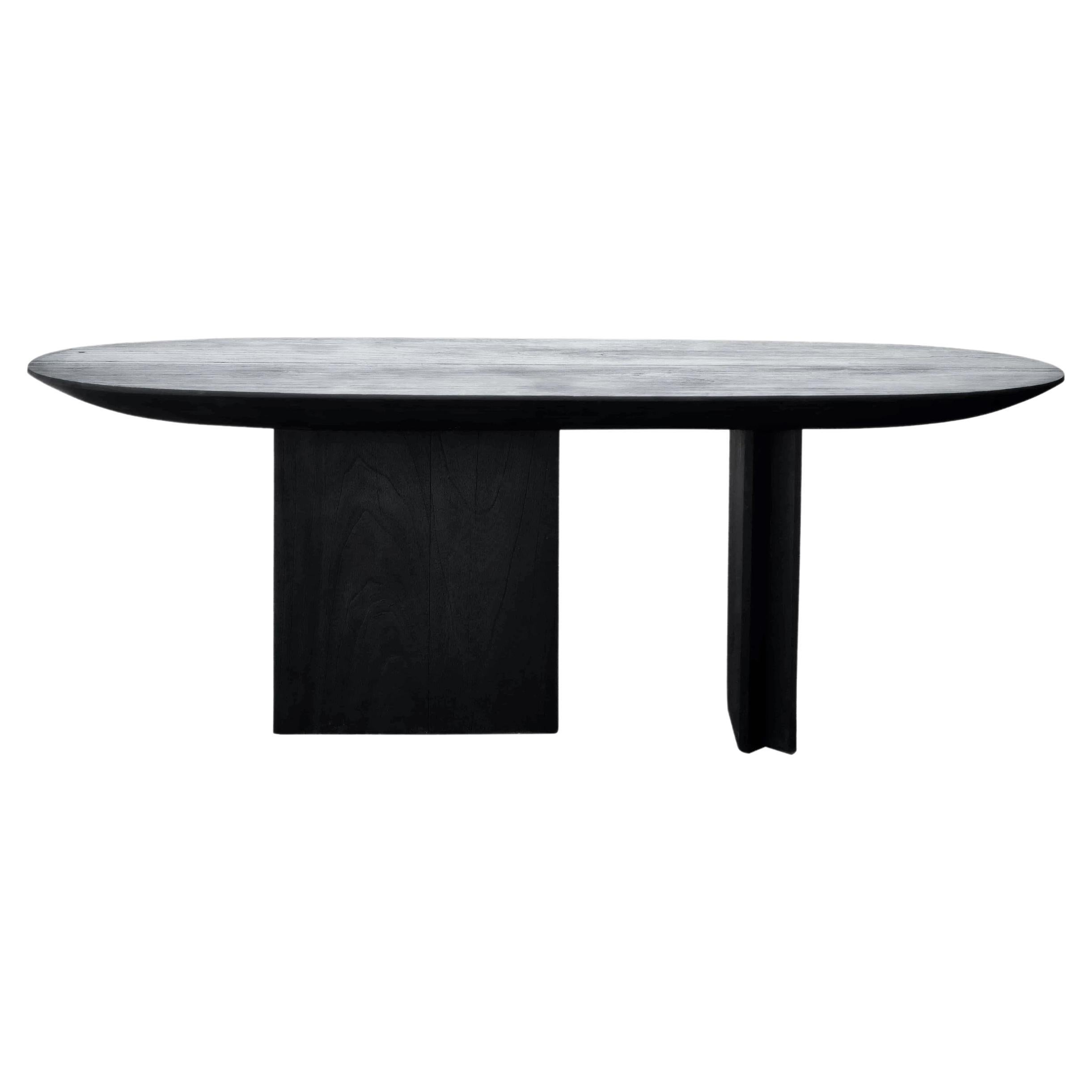 Tavolo da console contemporaneo 'Barca' in Wood Wood bruciato di Carm Works, personalizzabile