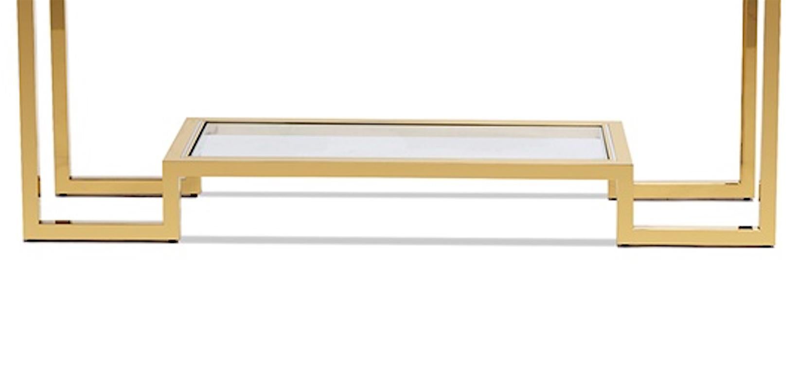 modern brass console table