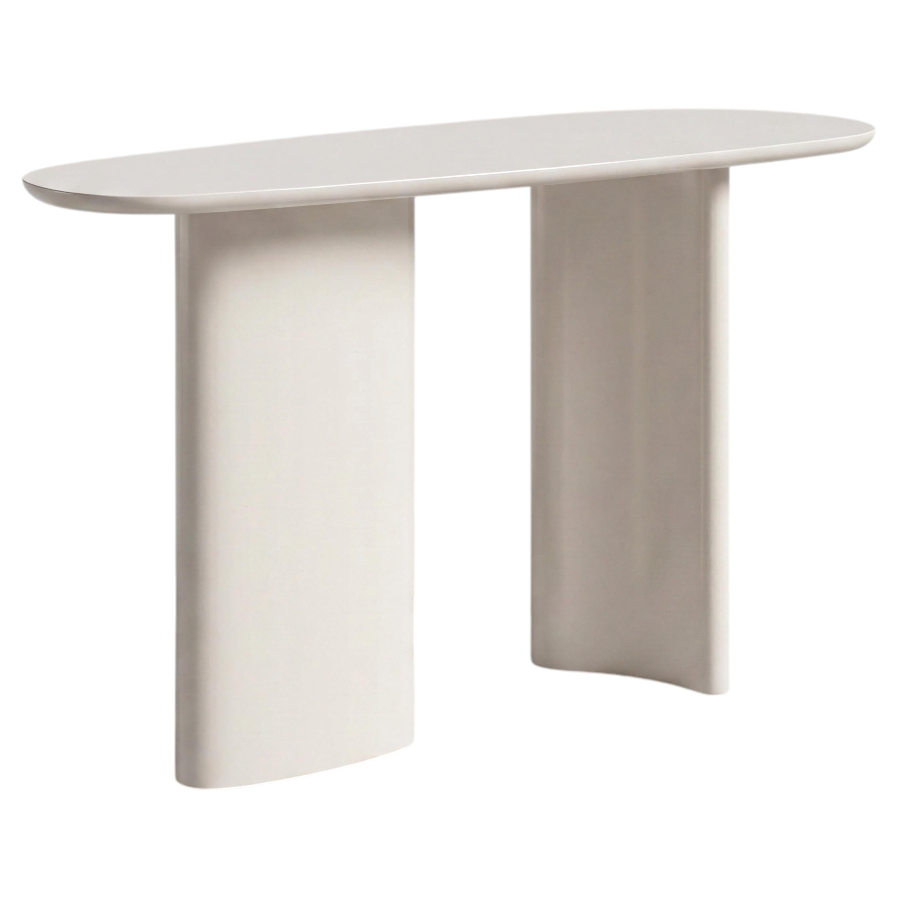 Contemporary Console Table 'Tangent' by Anne Boysen for DK3, Off White 120x46cm