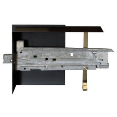 Contemporary Console Table With 1970
s Concrete and Glass Sculptural Element Contemporary Console Table With 1970
s Concrete and Glass Sculptural Element