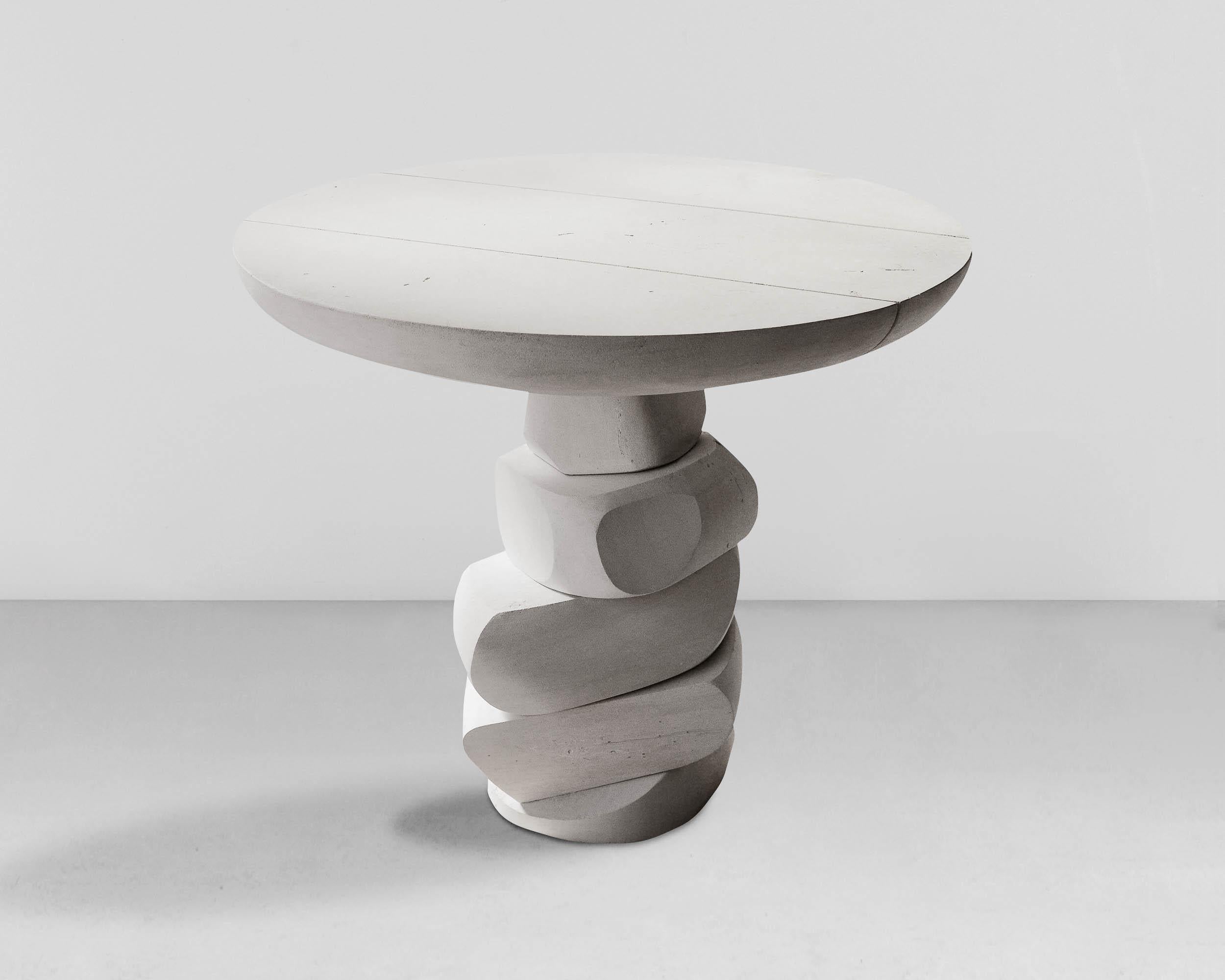 Organic Modern Contemporary Console 'Unamed' by DenHolm, Limestone