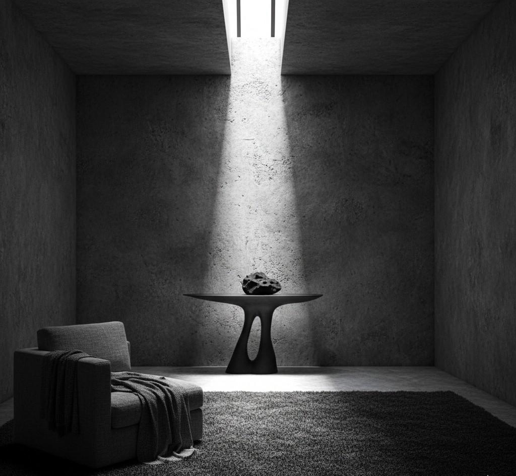 Contemporary Console with Two Sculpted Legs, Plaster/Carved Wood By José Castro In New Condition For Sale In NEW YORK, NY