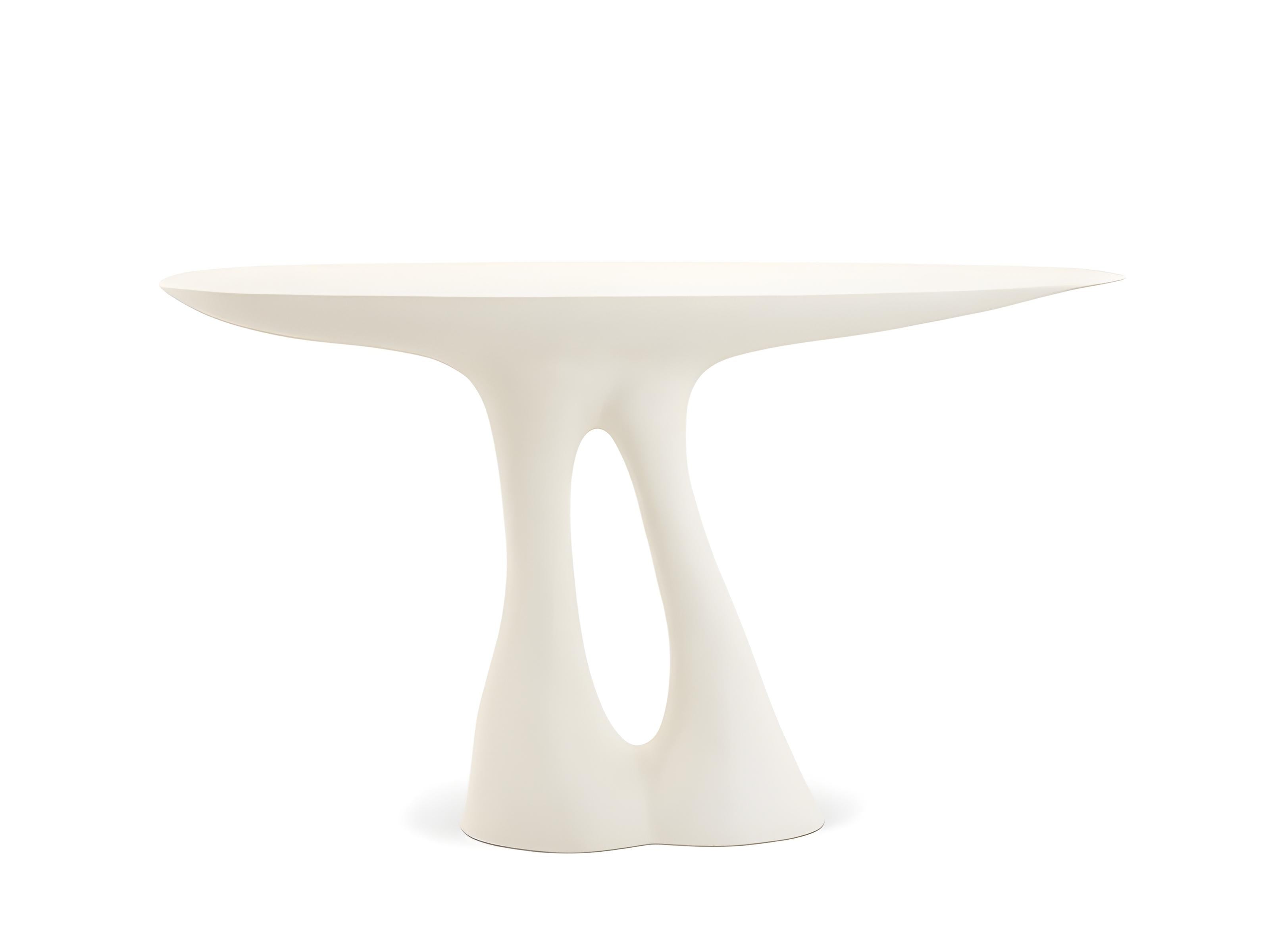 Contemporary Console with Two Sculpted Legs, Plaster/Carved Wood By José Castro For Sale 2