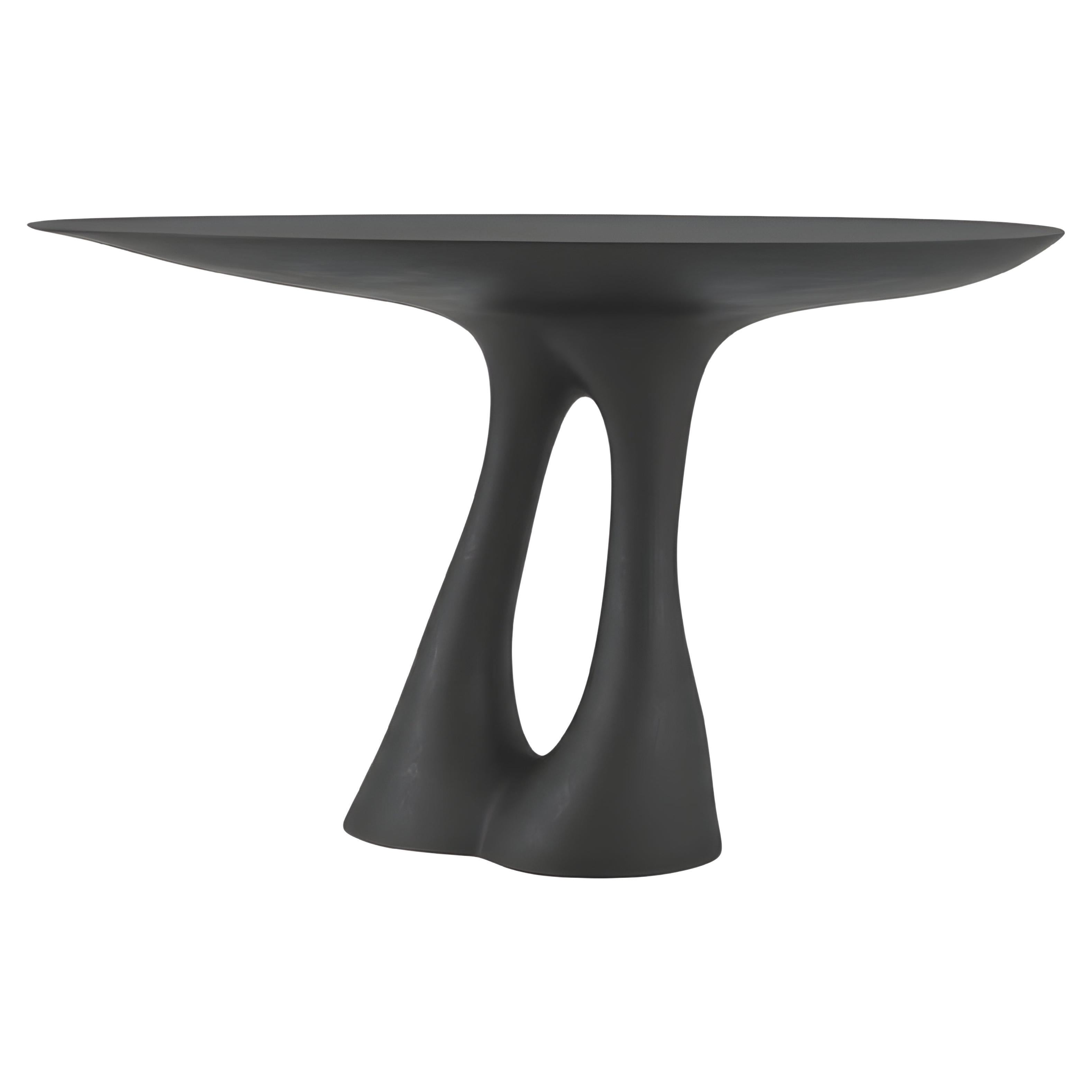 Contemporary Console with Two Sculpted Legs, Plaster/Carved Wood By José Castro