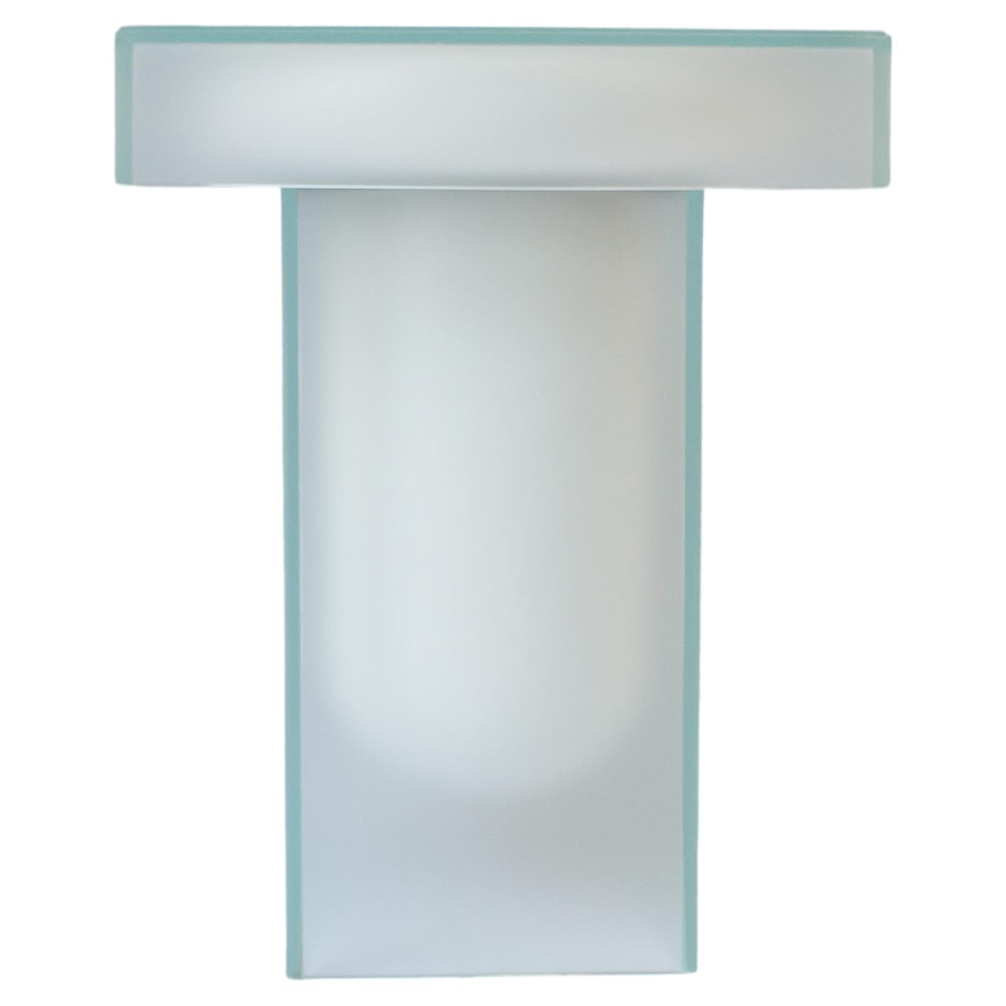 Contemporary Containa Side Coffee Table in Frosted Glass For Sale