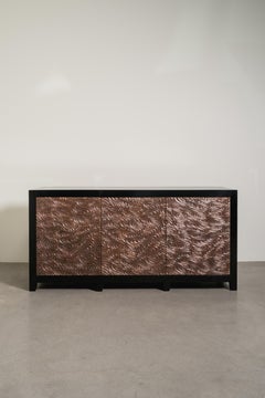 Contemporary Copper Fei Tian Wen Design Double Sided 3 Door Buffet by Robert Kuo