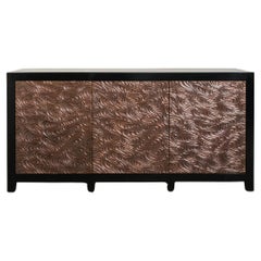 Zeitgenössisches kupferfarbenes Fei Tian Wen Design Doppelseitiges 3-türiges Buffet von Robert Kuo
