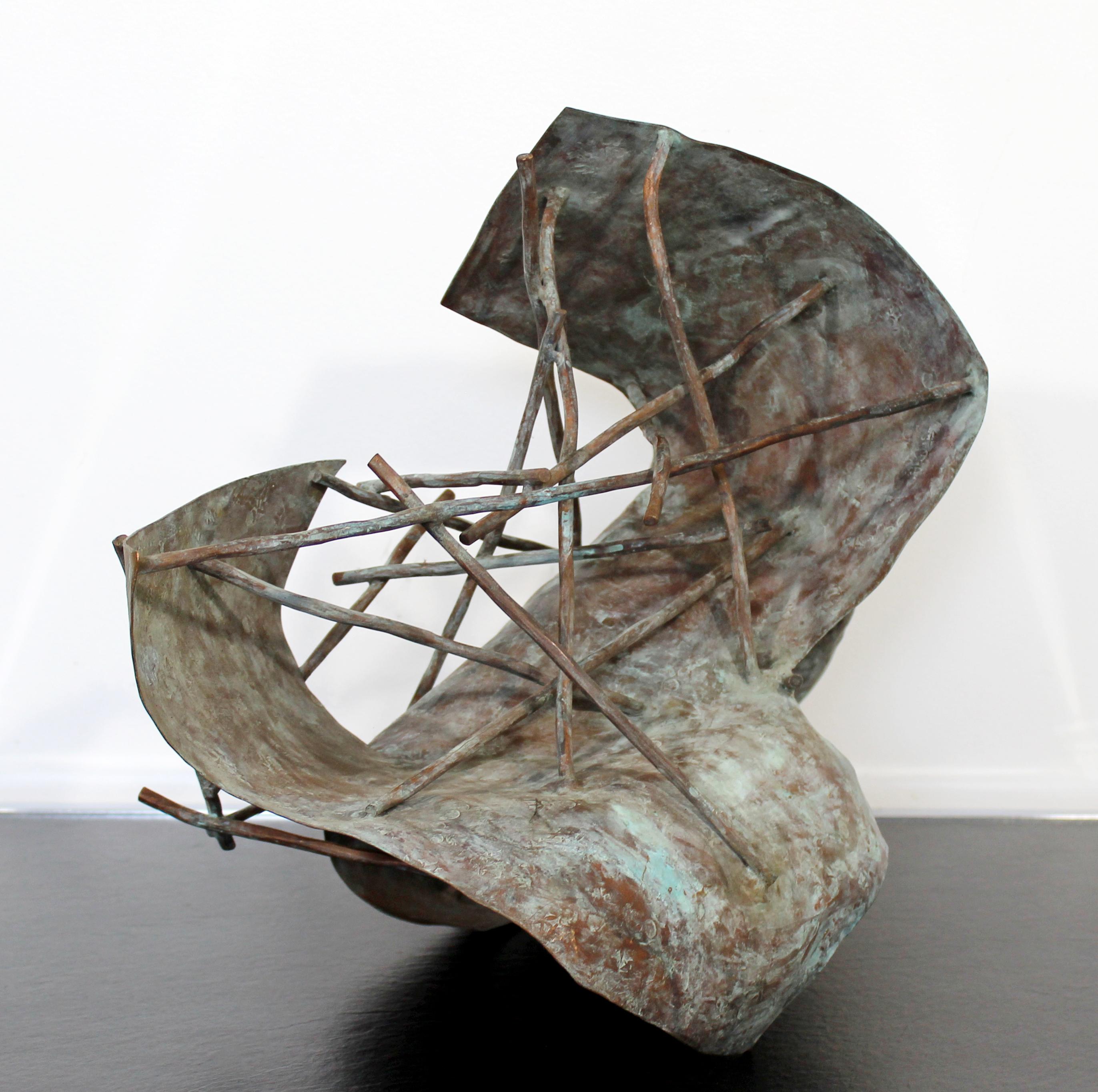 Contemporary Copper Metal Abstract Assemblage Table Sculpture Robert Hansen 2020 In Good Condition In Keego Harbor, MI