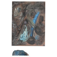 Dipinto contemporaneo in rame Under Venusian Skies di Marius Ritiu