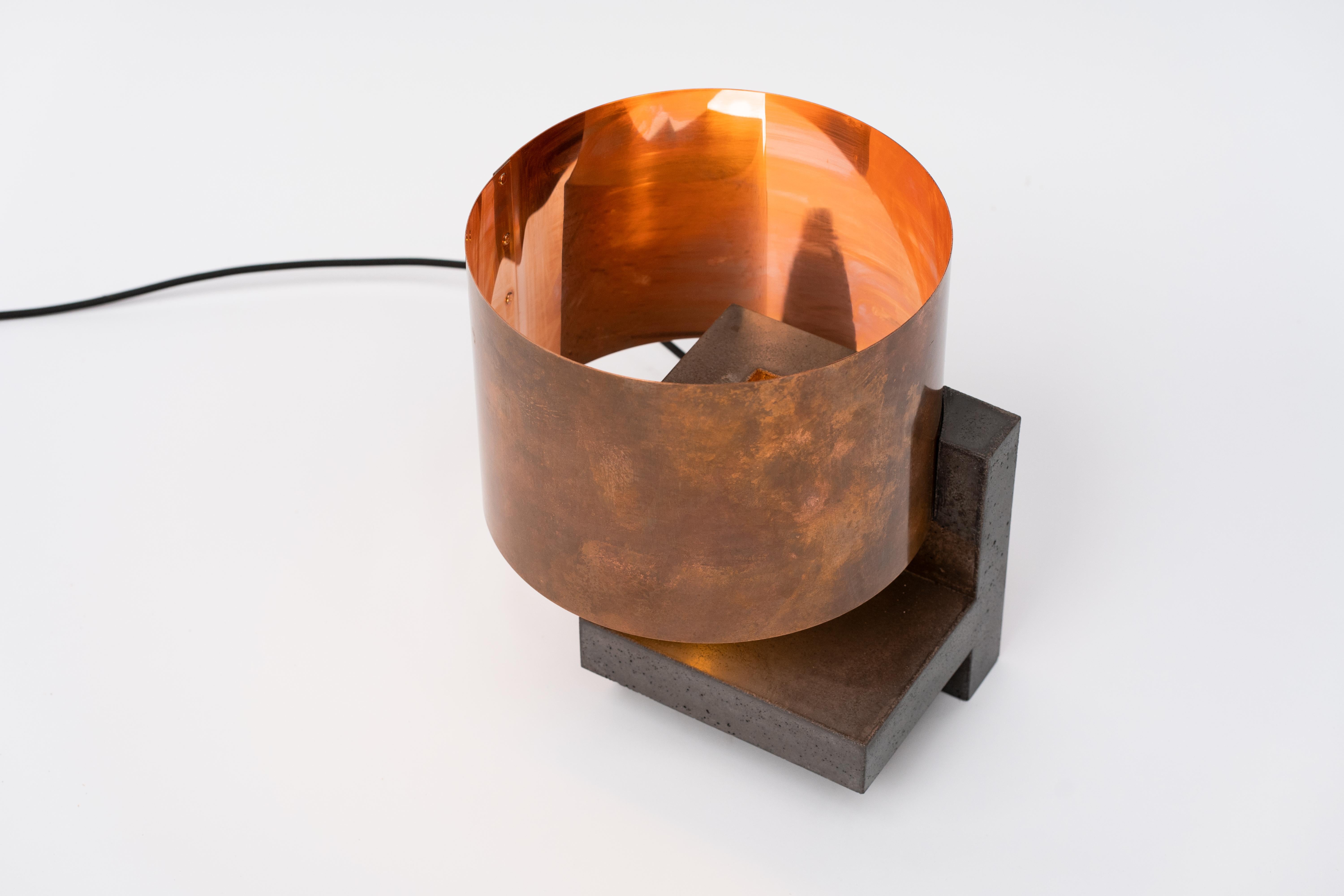 Contemporary, Copper Prospect Table Lamp by Studio ThusThat For Sale 1