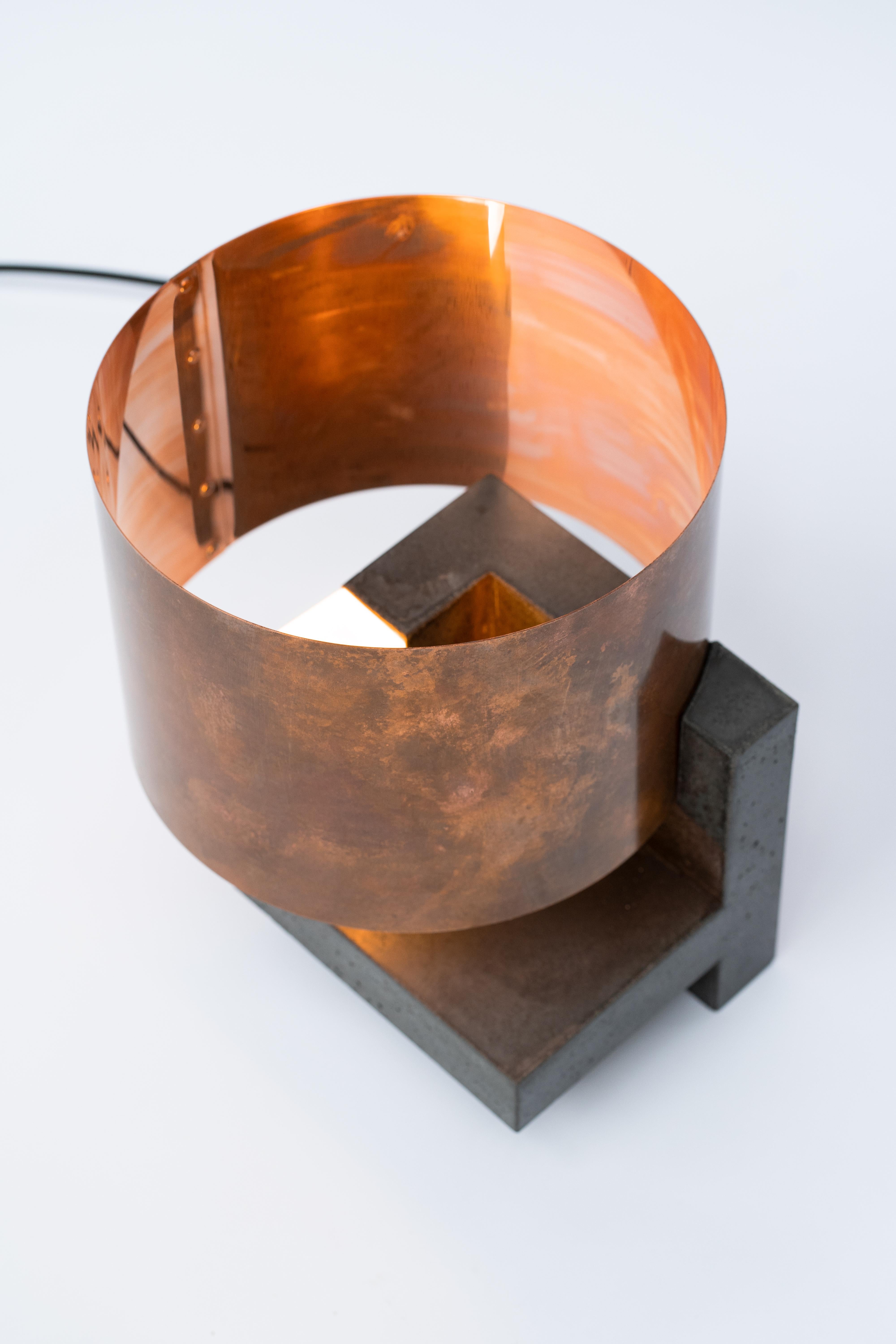 Contemporary, Copper Prospect Table Lamp by Studio ThusThat For Sale 2