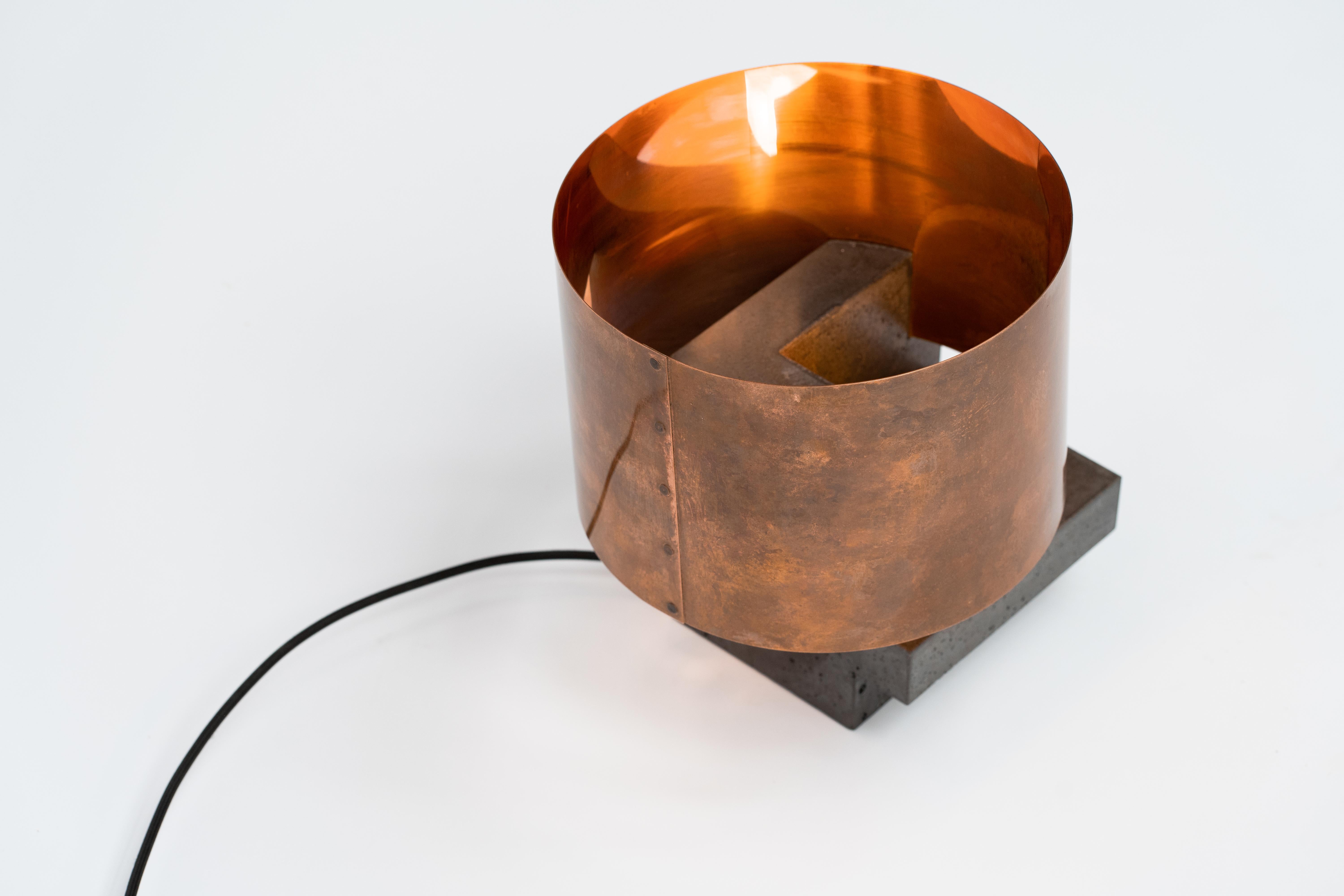 Contemporary, Copper Prospect Table Lamp by Studio ThusThat For Sale 3