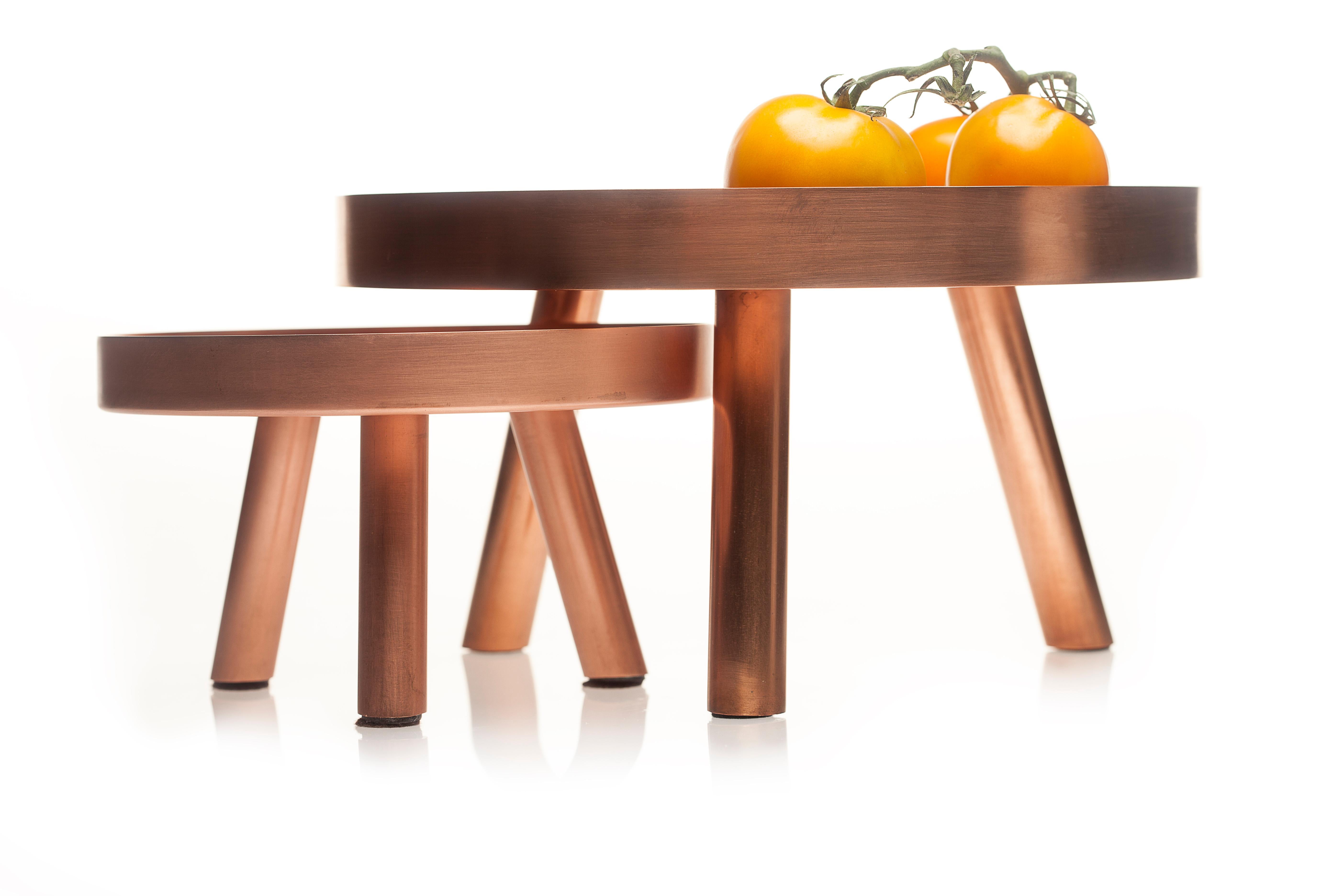 fferrone Contemporary Copper Small Serving Tray Decorative Sculpture Lift, Too For Sale 1