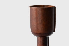 Jarrón Contemporáneo de Cobre 2, Laca Natural Oscura Texturizada, Seung Hyun Lee, Corea