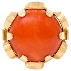 Contemporary Coral 14 Karat Gold Ring, Poland