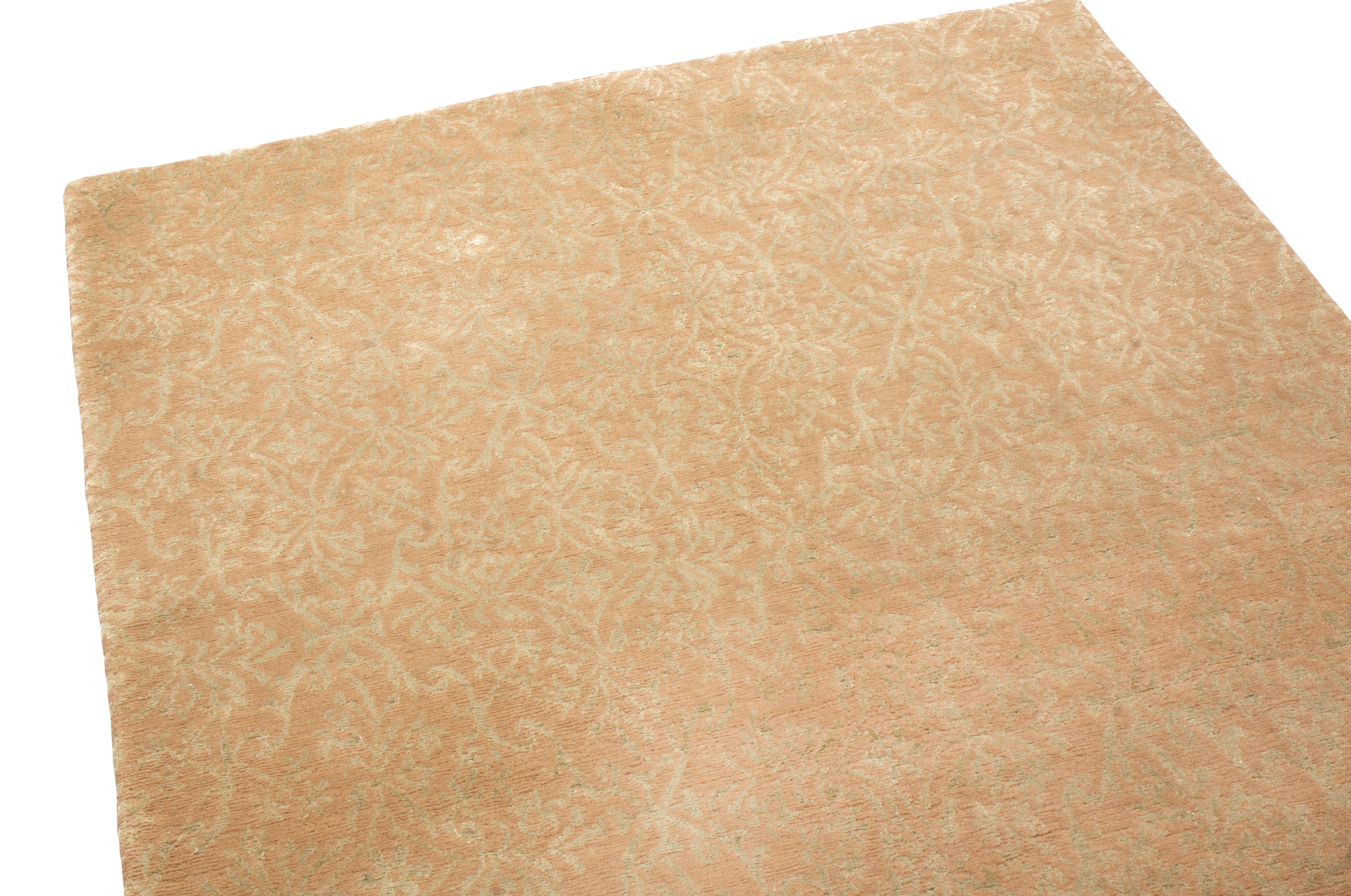 Tappeto Contemporary Cordoba Beige-Oro e Verde in lana e seta In condizioni Nuovo in vendita a Long Island City, NY
