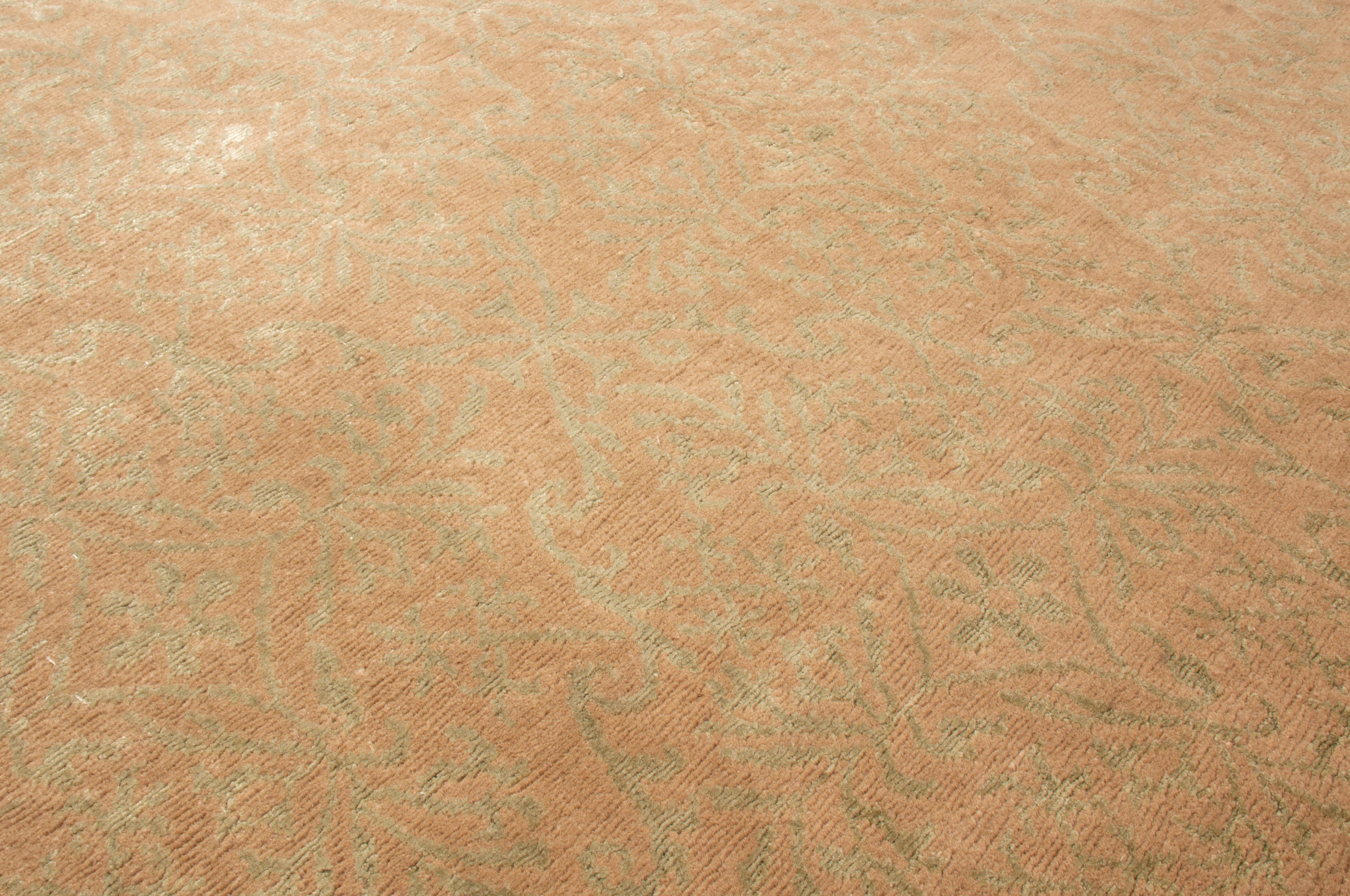 XXI secolo e contemporaneo Tappeto Contemporary Cordoba Beige-Oro e Verde in lana e seta in vendita