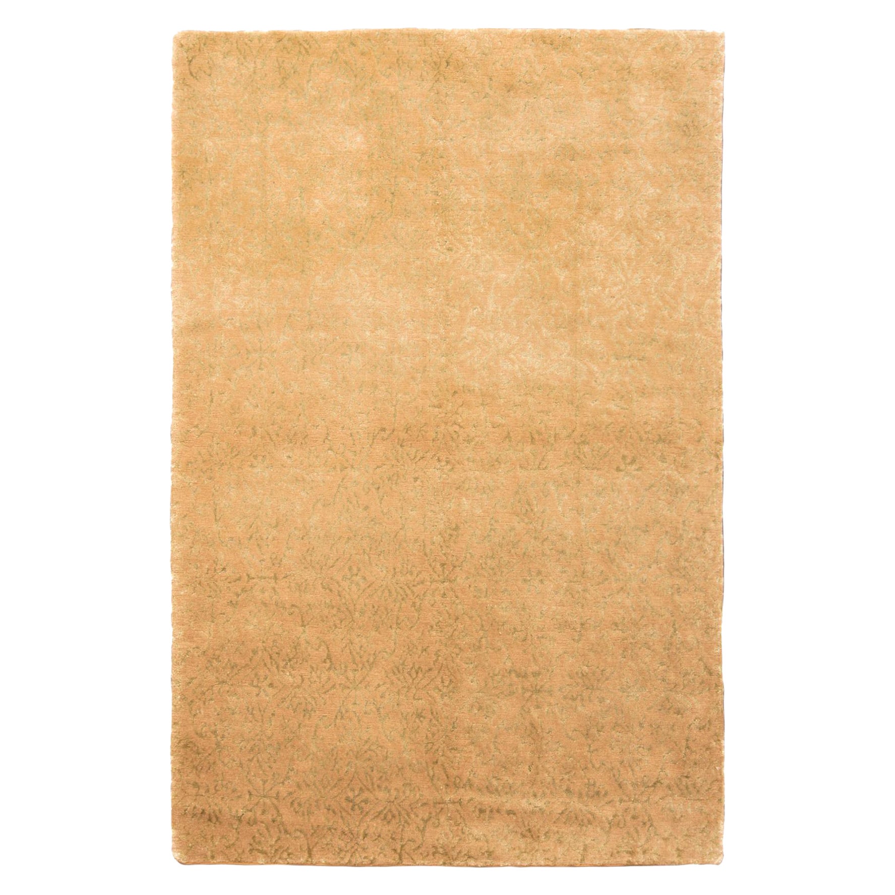 Tappeto Contemporary Cordoba Beige-Oro e Verde in lana e seta