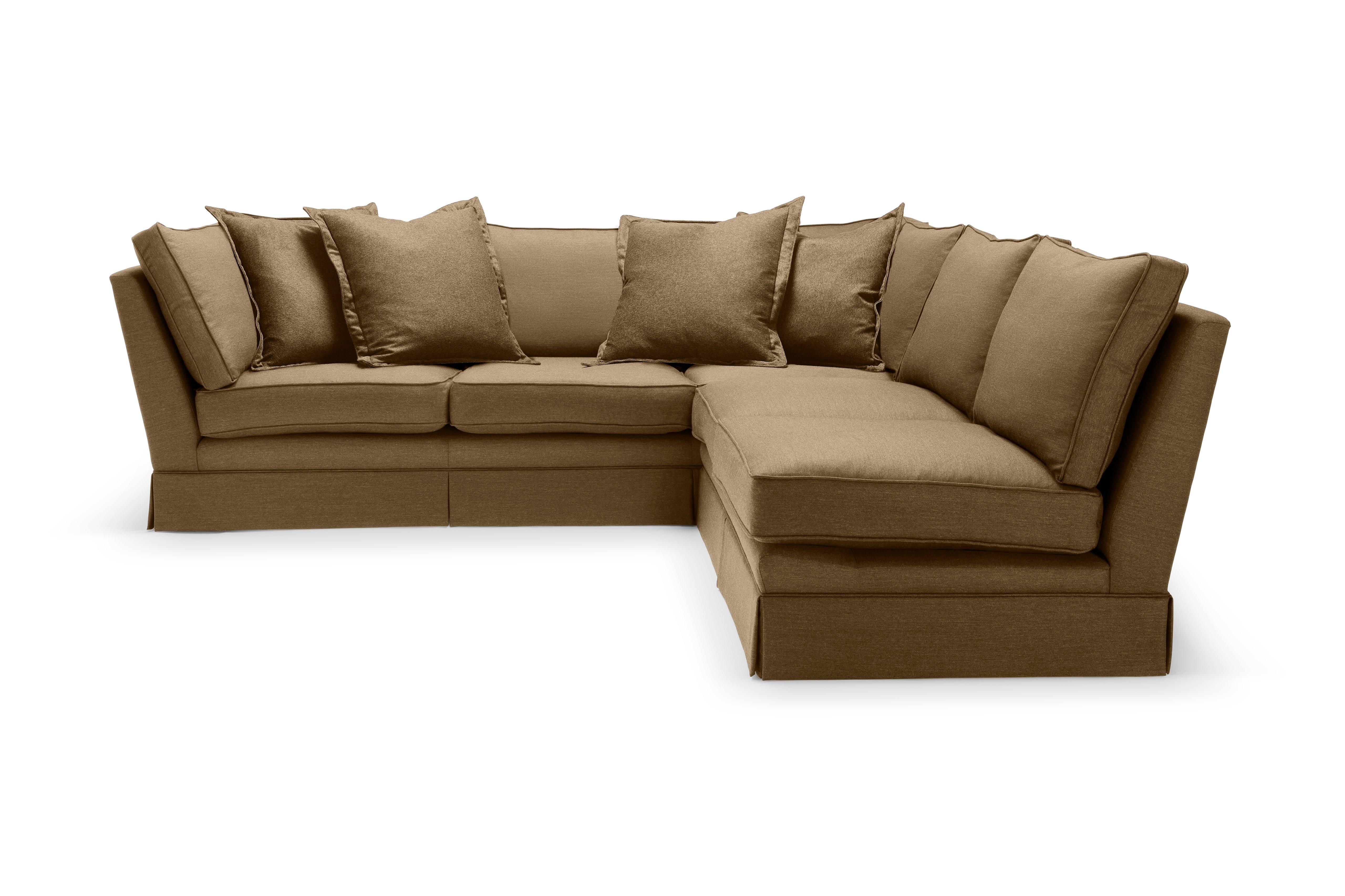 Modern Contemporary Corner Sofa Tailored British Wool Denim Blue Coil Sprung Handmade For Sale