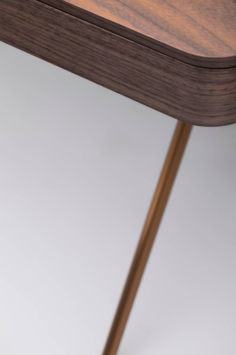 Contemporary Cosimo Desk By Marco Zo Jr With Walnut Veneer Top Contemporary Cosimo Desk By Marco Zo Jr With Walnut Veneer Top For 5
