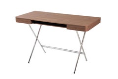 Contemporary Cosimo Desk by Marco Zanuso Jr. with Walnut Veneer Top