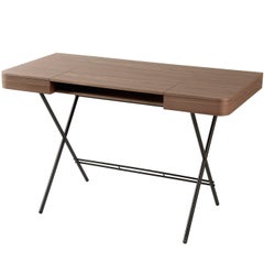 Contemporary Cosimo Desk by Marco Zanuso Jr. with Walnut Veneer Top