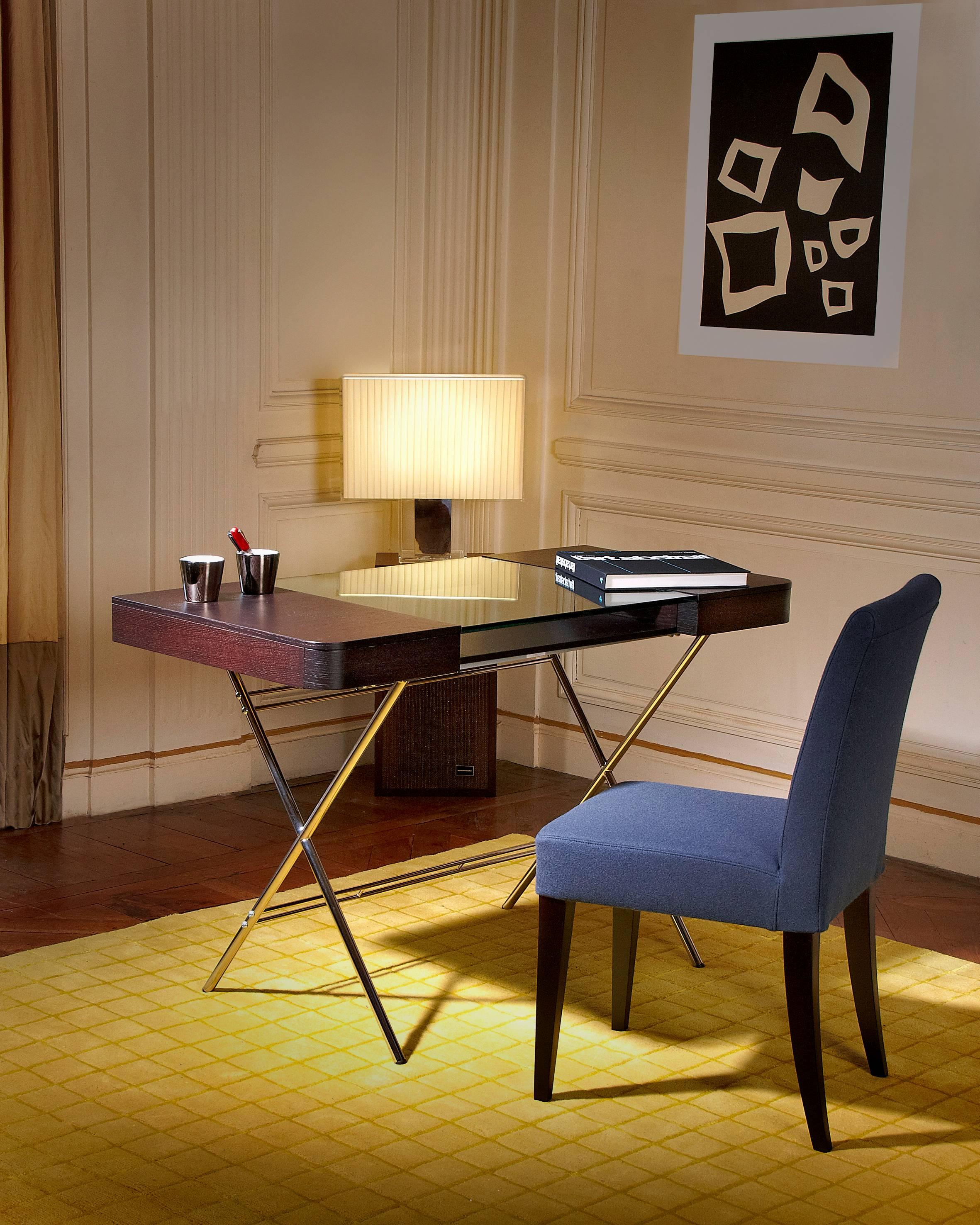 Contemporary Cosimo Desk by Marco Zanuso Jr. With Wenge Stained Oak Veneer Top In New Condition For Sale In Paris, FR
