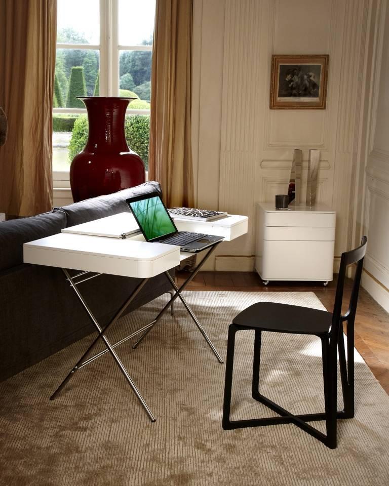 Contemporary Cosimo Desk by Marco Zanuso Jr. with White Mat Lacquered Top For Sale 7