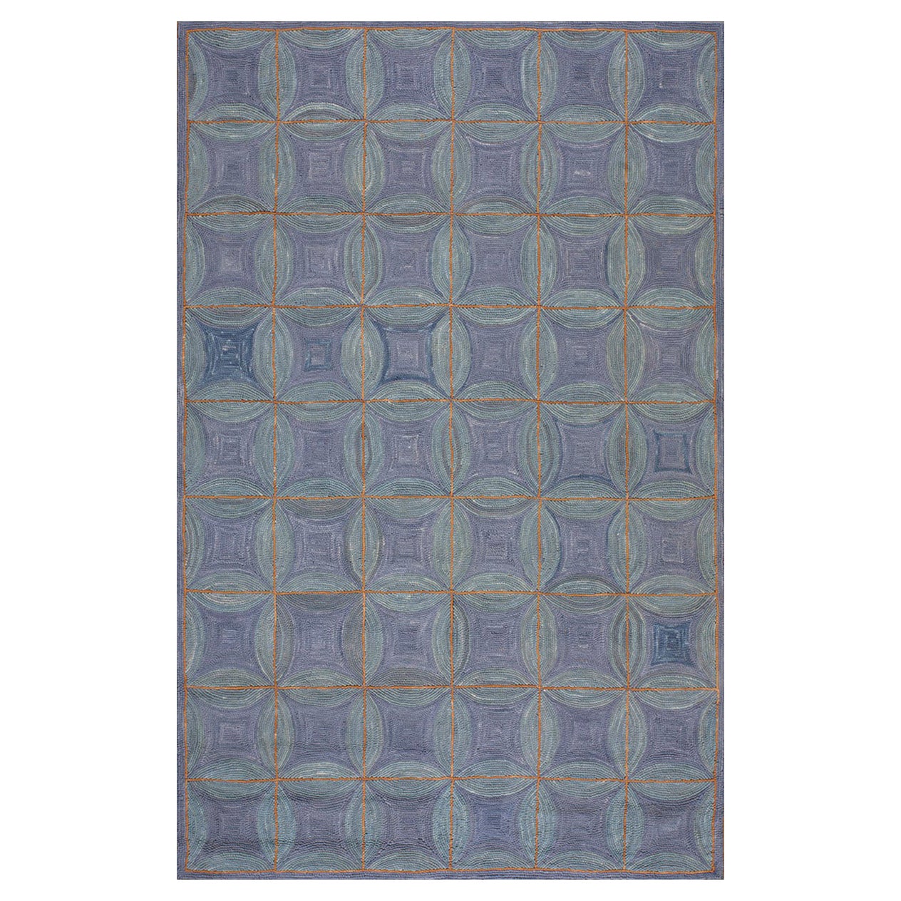 Tappeto contemporaneo con ganci in cotone (6' x 9' - 182x 274) in vendita