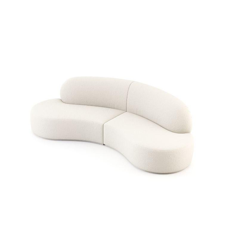 Portugais Canapé en coton contemporain en tissu doux, fait à la main par Stylish Club en vente