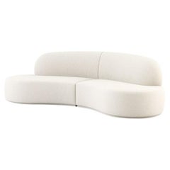 Contemporary Cotton Sofa made with Soft Fabric, Handmade by Stylish Club