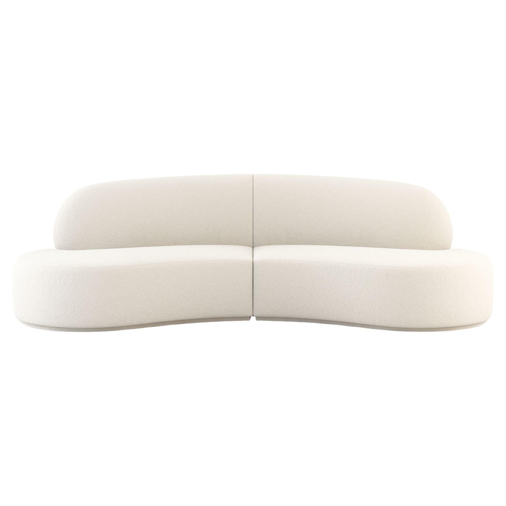 Contemporary Cotton Sofa made with Soft Fabric, Handmade by Stylish Club
