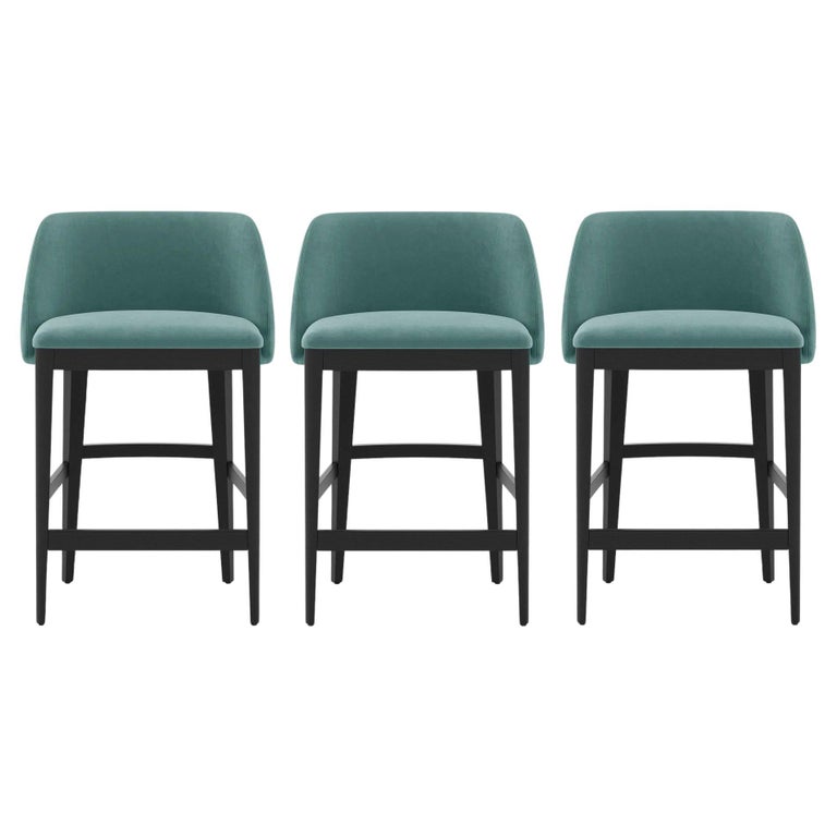 Contemporary Counter Height Stools Set of 3 For Sale at 1stDibs