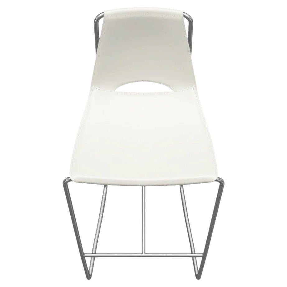 Contemporary Counter Hocker in Schlitten Basis angeboten in Leder (Moderne) im Angebot
