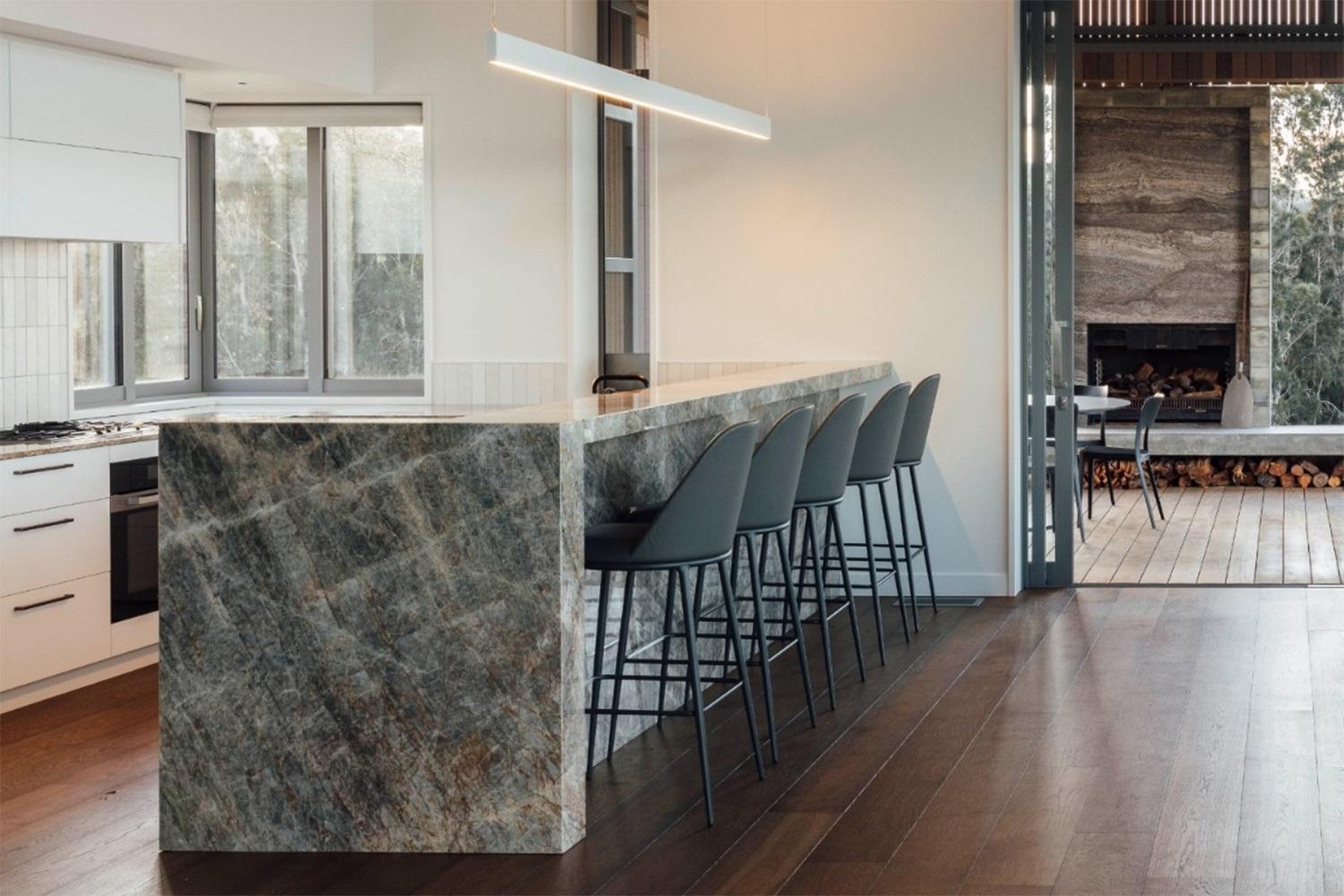 Italian Contemporary Counter Stool Offered In Hide Seat And Back For Sale