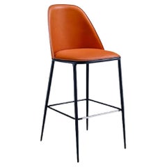 Contemporary Counter Stool Offered In Hide Seat And Back