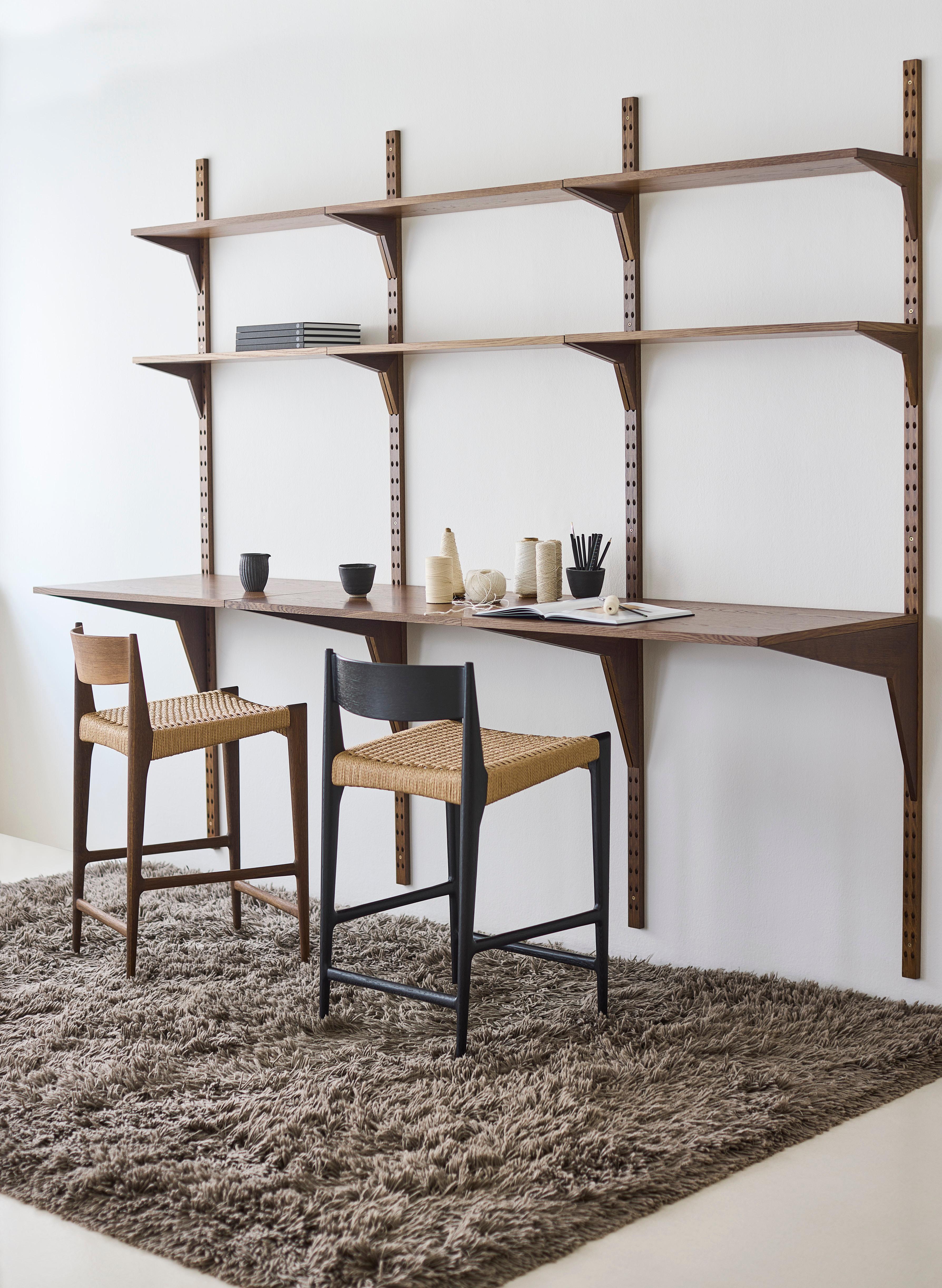 Sgabello da banco contemporaneo PIA by DK3, Natural Cordel, Soap Oak in vendita 2
