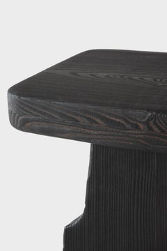 Contemporary Counter Stool 'THARO' by Eichkorn, Burnt Wood, Customizable