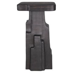 Contemporary Counter Stool 'THARO' by Eichkorn, Burnt Wood, Customizable