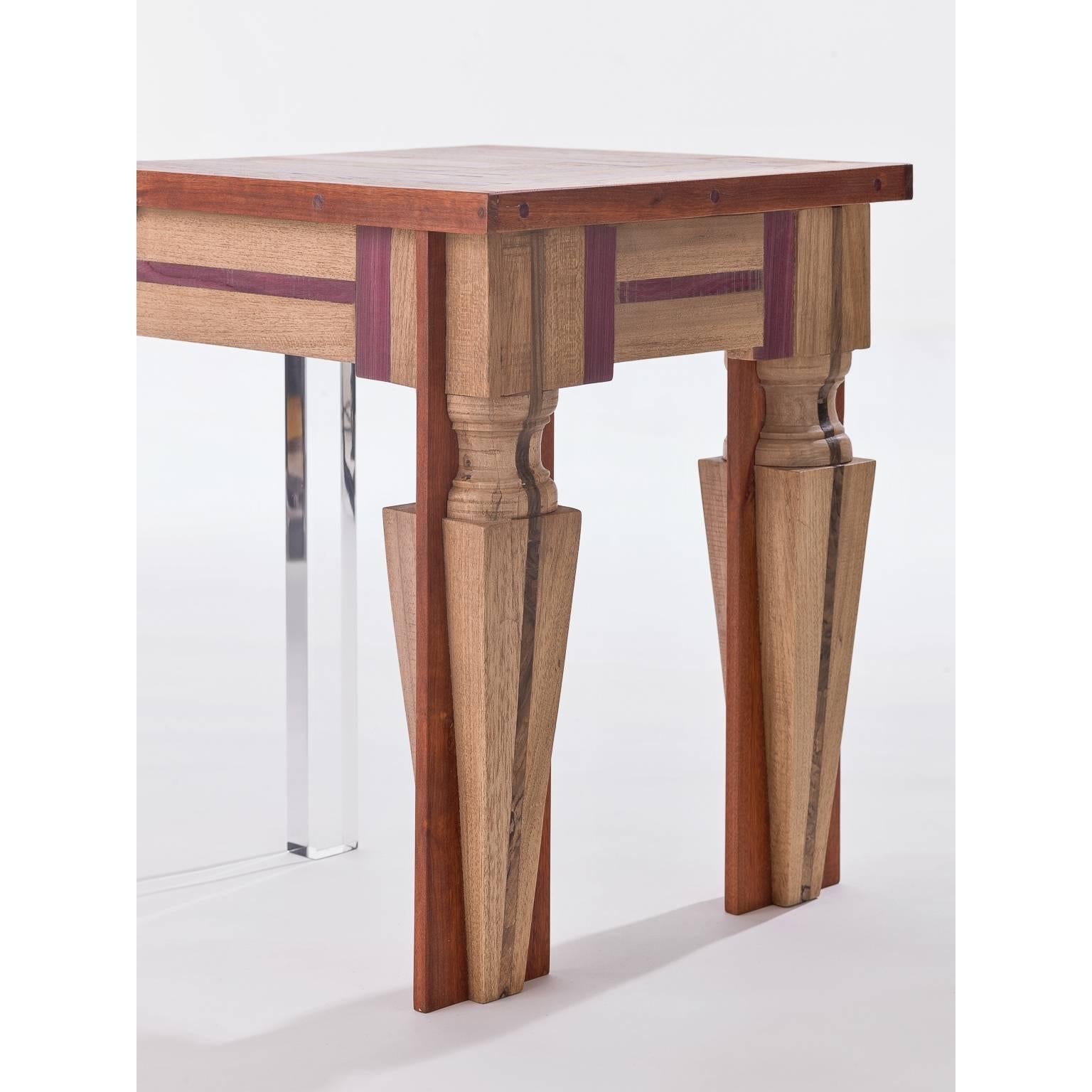 Hand-Crafted Contemporary Couple of Just Contrast Side Tables by Hillsideout, 2016 For Sale